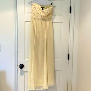 RALPH LAUREN GOWN, Pastel Yellow Chiffon — Size 0